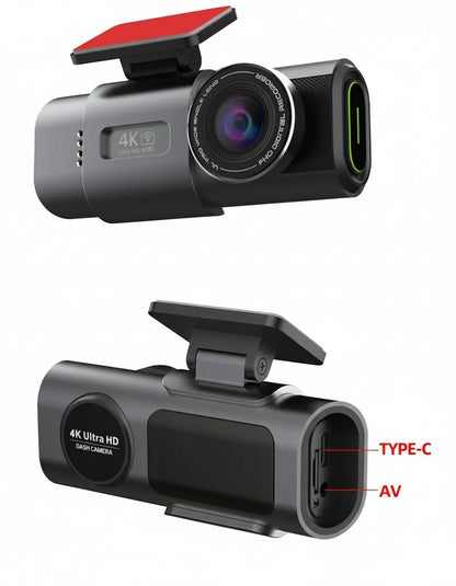 Caméra de Bord Dashcam 4K UHD – Vision Nocturne, Wi‑Fi Intégré & GPS pour Stationnement 24h - Carplay France